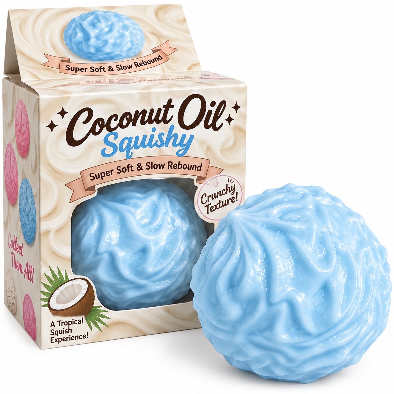 Cream Coconut Oil Squishy